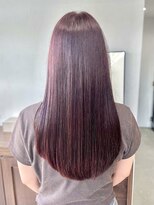 ヘアー アイス 御器所本店(HAIR ICI)&nbsp;ブリーチなしカラー暖色チェリーレッド夏カラー秋カラー