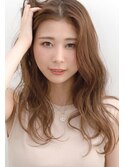 大人可愛いナチュラルウェーブ/アースカラー/30代40代50代