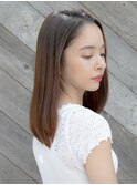 サラツヤストレートスタイル 大人かわいい センターパート☆