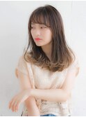 毛先カール　流しバング