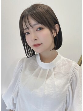 トルネード(TORNADO) 大人ガーリー チョコレート 小顔カット ボブ 薄めバング t428