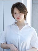 前髪なし外はねウルフボブ20代30代40代【AIN.表参道】川原大地