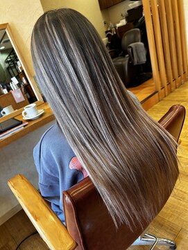 ヘアーコレット(hair Colet) ホワイトミルクティーベージュバレイヤージュ