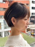 30代40代大人女性/前髪ありショートボブ/ショートヘア/髪質改善