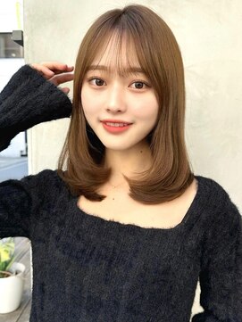 ミラリー トウキョウ(Mirareee Tokyo) 20代30代40代◎前髪パーマグレーベージュレイヤーロング黒髪