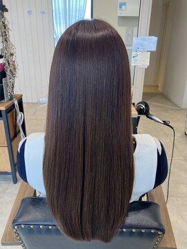 エクファ ヘアエステアンドスパ(ex-fa hair esthe&spa) デザインカラー/レイヤーカット/ウェットヘア/オリーブベージュ