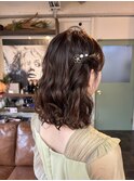 お呼ばれハーフツイン
