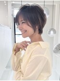 ミニウルフレイヤーカット顔周り前髪韓国ショートボブ/大宮