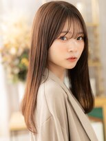 カバーヘア イヴ 戸頭店(COVER HAIR EVE)&nbsp;シースルーバングアースカラーエアストレートh4戸頭20代30代40代