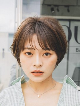 ガーデンヨコハマエスト(GARDEN YOKOHAMA est) ショート　ショートボブ　ハンサムショート　前髪　暗めカラー