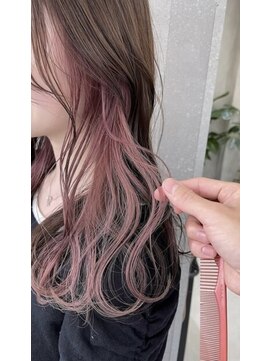 ロンド ストラーダ 心斎橋(Lond strada) レイヤーボブ×インナーカラー[心斎橋/髪質改善]