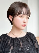 アイティーバイアルバム 松戸店(IT by ALBUM)&nbsp;ショート前髪カットおくれ毛暗めカラー_F30797