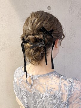 ティエラ 原宿 表参道(Tierra) 【Tierra美侑】ふわふわシニヨン×リボンお呼ばれヘア