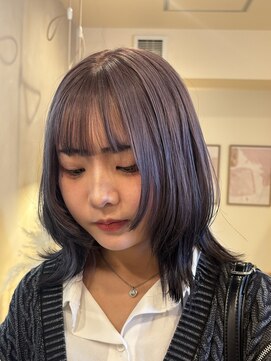 ラヴィズム 名駅店(LUVISM) レイヤー/ミディアム/艶カラー/顔周りレイヤー/ボブ