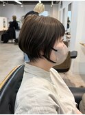 アンブレラカラー前髪顔周りカットピンクベージュイメチェン船橋