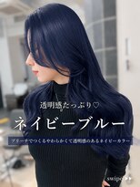 リアン 本厚木(LIAN) 透明感寒色カラー ブリーチダブルカラーネイビーブルー