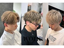 men's hair WOLK ブリーチ/ハイライト/メンズカラー