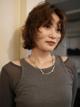 ノラ シブヤ(NORA) 小顔ミディアムパーマミディアムデジタルパーマボブパーマ前髪