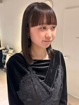 アム(amu)&nbsp;顔まわりカット/ぱっつん前髪/髪質改善酸性ストレート