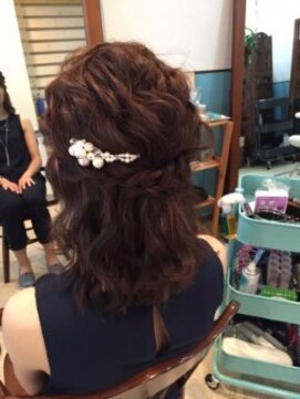 ロカット サロン(Roquat Salon) なみなみハーフアップアレンジ【ヘアアレンジ　立川/立川南】