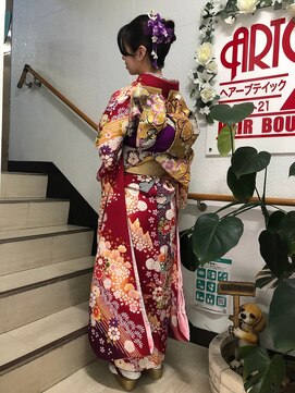 ヘアーブティック アート21ハーツ店 成人式スタイル