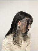 ホワイト×インナーカラー