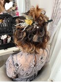 ショートハーフアップ(ヘアセット専門店Achieve m+)
