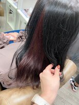 フロート 小阪店(float)&nbsp;インナーカラー_マロンベージュ Aラインボブ かきあげ