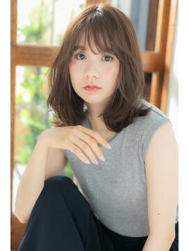 大波純一美容室パーティハン 【イメチェン×前髪】大人かわいいミディアムヘア[小山]ゆるふわ
