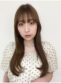 10代20代30代40代ロングレイヤーカットマロンベージュカラー