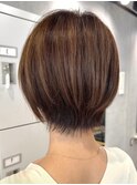 30代40代大人女性/前髪ありショートボブ/ショートヘア/髪質改善