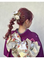 オレンジ梅田店(ORANGE)&nbsp;成人式/振袖着付け/あみおろし/玉ねぎヘアー/ミナ