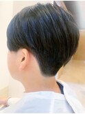 10代20代30代メンズ刈り上げマッシュショートブラック爽やか