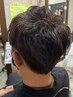 【メンズ限定】カット&パーマで毎日のスタリングを楽に！炭酸泉と眉カット付