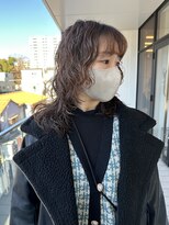 ミディアムウルフパーママッシュショートパーマプードルパーマ