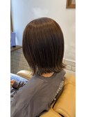 切りっぱなしボブ×グレージュ×くすみカラー 30代40代50代