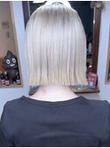 【人気スタイル】ホワイトミルクティ×ブリーチ3回