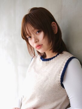 ランプ 代官山(the lamp) 透明感ミディアムハッシュカットレイヤーカットシャギーカット