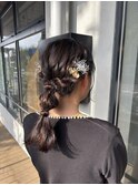 編みおろしヘアアレンジ◎