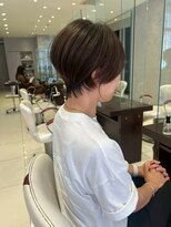アース 大曽根店(HAIR&MAKE EARTH) earthショートレイヤーボブミルクティー丸みショートボブ