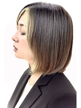 ビーワンヘアー 藤井寺 土師ノ里(B1hair) フェイスフレーミングとグラデーションカラーの組み合わせ