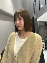 タミーズ 金山(Tummy's)&nbsp;切りっぱなしボブ×ベージュカラー