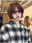 顔周りレイヤーカットくびれヘアミルクティーベージュカラー韓国