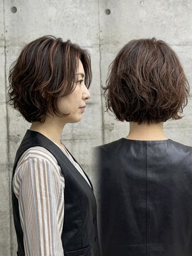 リトマス 二子玉川(litmus) 二子玉川/脱白髪染め/ショートボブ/髪質改善　パーマ