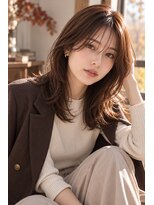 ランソ(RUNSO)&nbsp;大人可愛い顔周りレイヤー×艶感ミディアム