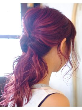 ニコヘアー(niko hair) ピンクパープル×ハイライトヘア▼LINEID@vey3047y