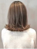 ハイライトベージュ_ココアブラウンフリンジウェーブ_ba279911