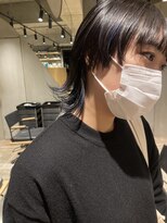 ビビト(bibito) bibitoマッシュウルフ ハイライト ブルーカラー ダブルカラー