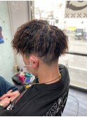 【派手髪】ツイスト&ワッフルのミックスパーマ【ハードパーマ】