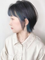 【morio原宿】伸ばしかけヘア　くびれボブ　インナーカラー